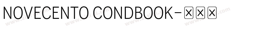 Novecento CondBook字体转换